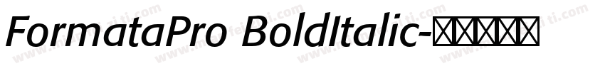 FormataPro BoldItalic字体转换